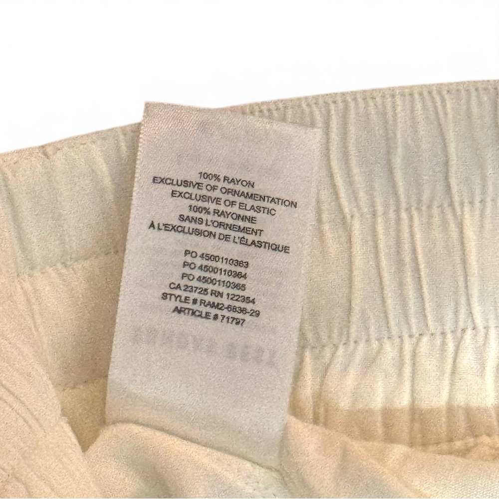 Aritzia Sunday Best Los Feliz White Drawstring Jogger Pants XS Lightweight Rayon - Picture 6 of 7